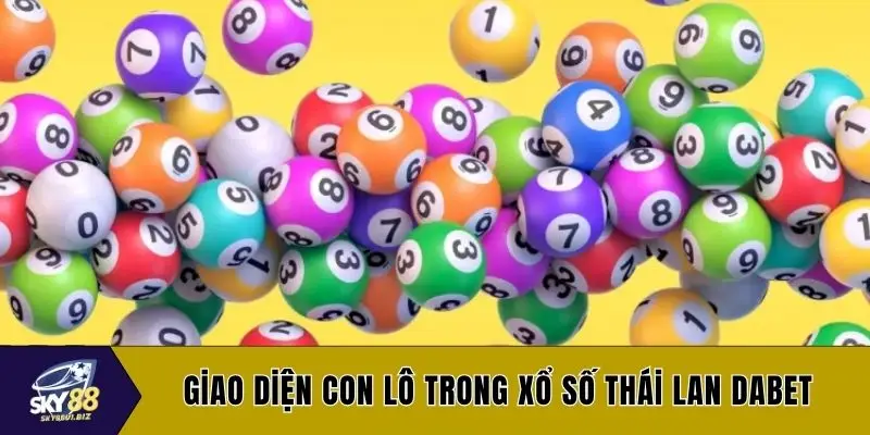 Giao diện con lô trong xổ số Thái Lan DABET