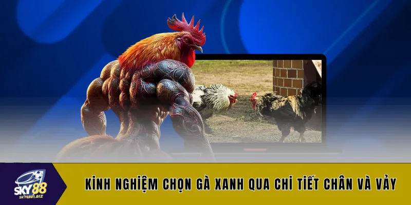 Kinh nghiệm chọn gà xanh qua chi tiết chân và vảy